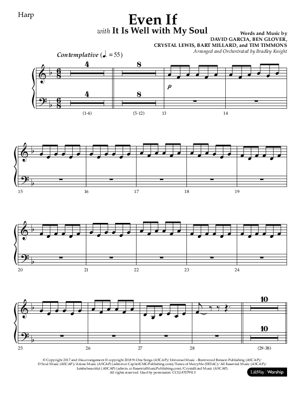 Even If (Choral Anthem SATB) Harp (Lifeway Choral / Arr. Bradley Knight)