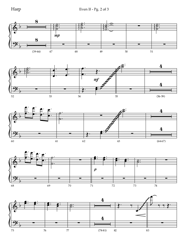 Even If (Choral Anthem SATB) Harp (Lifeway Choral / Arr. Bradley Knight)