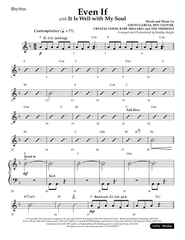 Even If (Choral Anthem SATB) Lead Melody & Rhythm (Lifeway Choral / Arr. Bradley Knight)