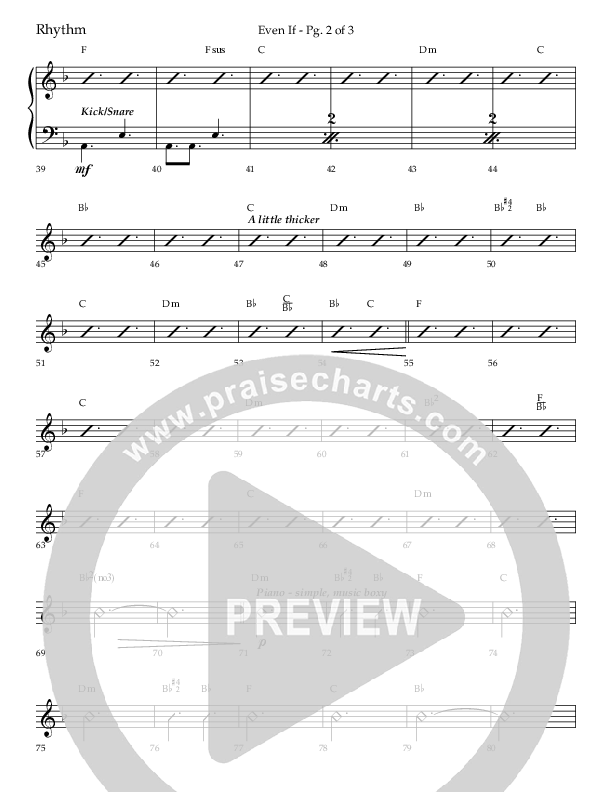 Even If (Choral Anthem SATB) Lead Melody & Rhythm (Lifeway Choral / Arr. Bradley Knight)