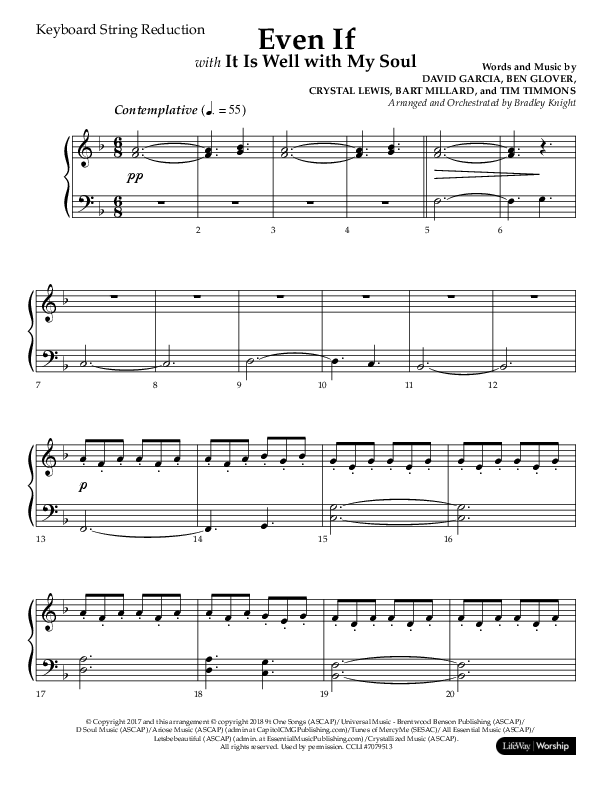 Even If (Choral Anthem SATB) String Reduction (Lifeway Choral / Arr. Bradley Knight)