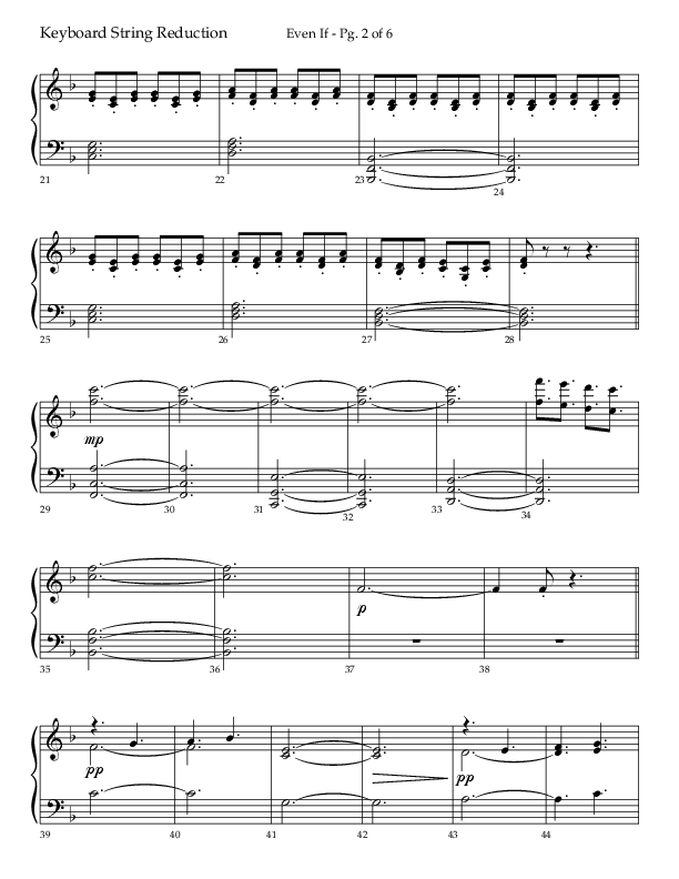 Even If (Choral Anthem SATB) String Reduction (Lifeway Choral / Arr. Bradley Knight)