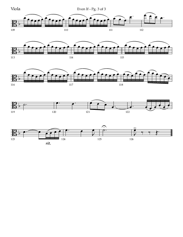 Even If (Choral Anthem SATB) Viola (Lifeway Choral / Arr. Bradley Knight)