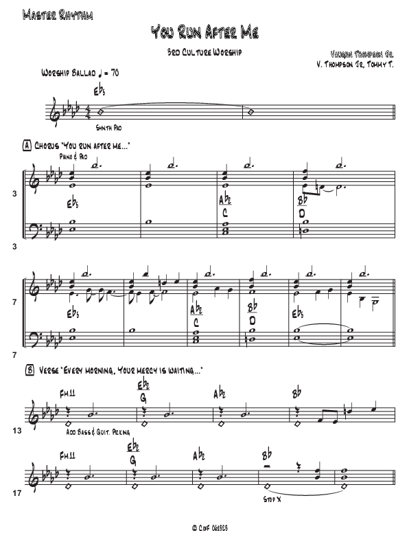 You Run After Me Rhythm Chart (Third Culture Worship)
