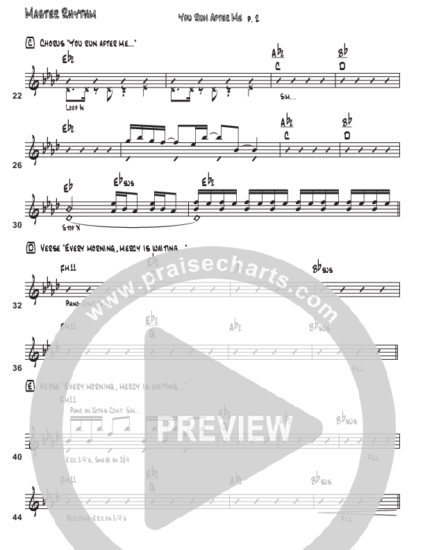 You Run After Me Rhythm Chart (Third Culture Worship)