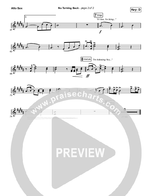 No Turning Back Sax Pack (Steffany Gretzinger / Leeland)