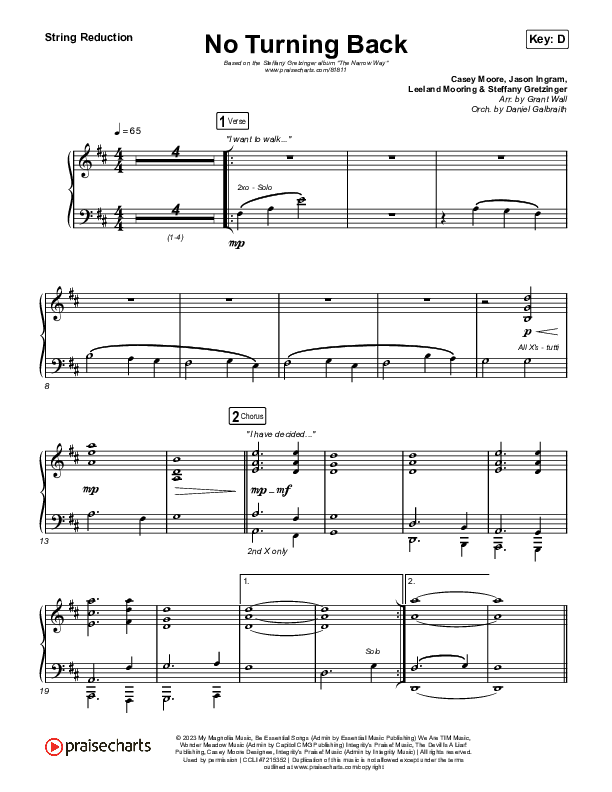 No Turning Back String Reduction (Steffany Gretzinger / Leeland)