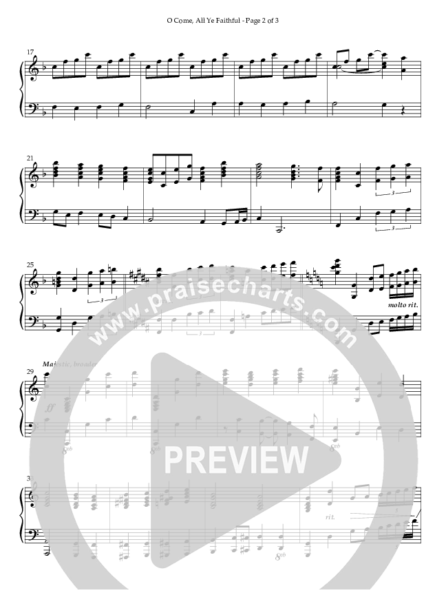 O Come All Ye Faithful (Instrumental) Piano Solo (Lifeway Worship / Arr. Jeffery Bennett)