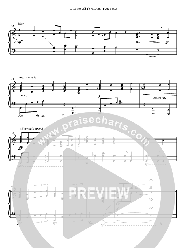 O Come All Ye Faithful (Instrumental) Piano Solo (Lifeway Worship / Arr. Jeffery Bennett)