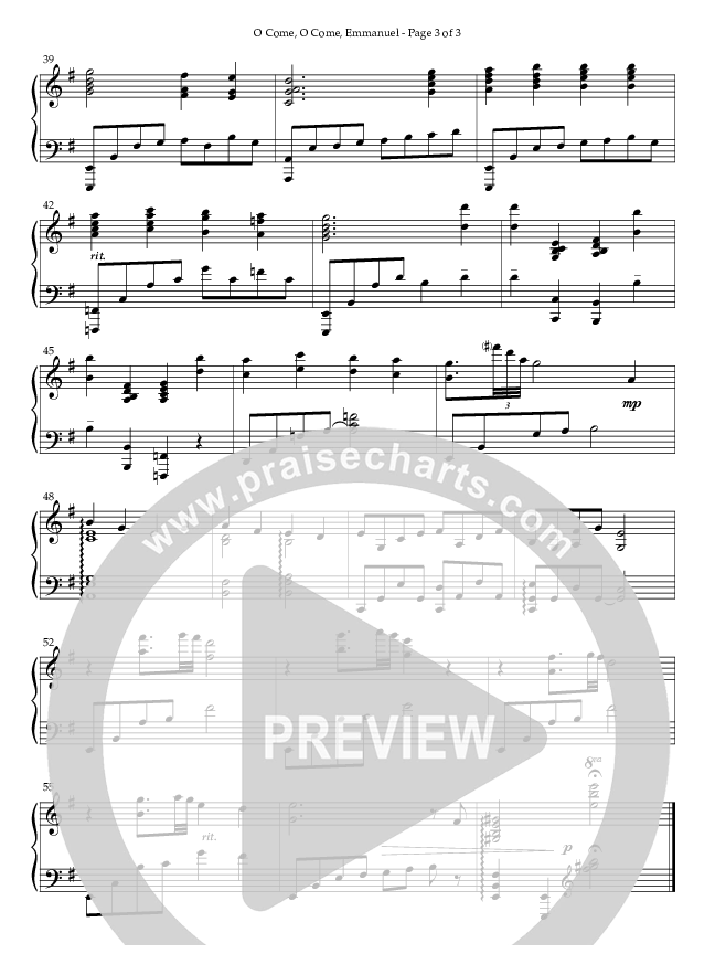 O Come O Come Emmanuel (Instrumental) Piano Solo (Lifeway Worship / Arr. David Carnes / Arr. Don Phillips)