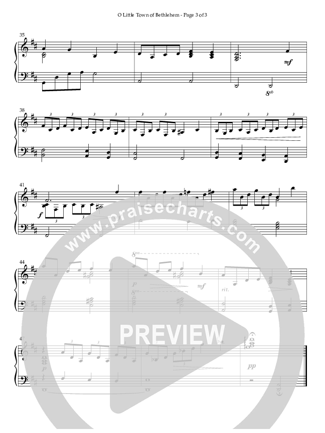 O Little Town Of Bethlehem (Instrumental) Piano Solo (Lifeway Worship / Arr. Jeffery Bennett)