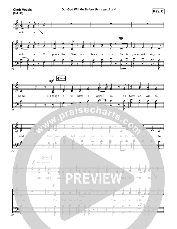 Our God Will Go Before Us (Choral Anthem SATB) Choir Sheet (SATB) (Keith & Kristyn Getty / Matt Boswell / Matt Papa / Arr. Mason Brown)
