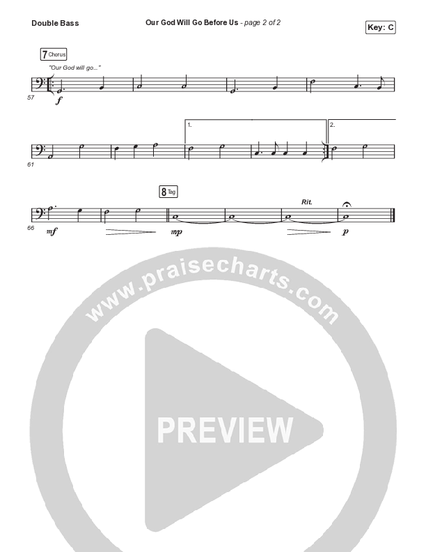 Our God Will Go Before Us (Choral Anthem SATB) String Bass (Keith & Kristyn Getty / Matt Boswell / Matt Papa / Arr. Mason Brown)