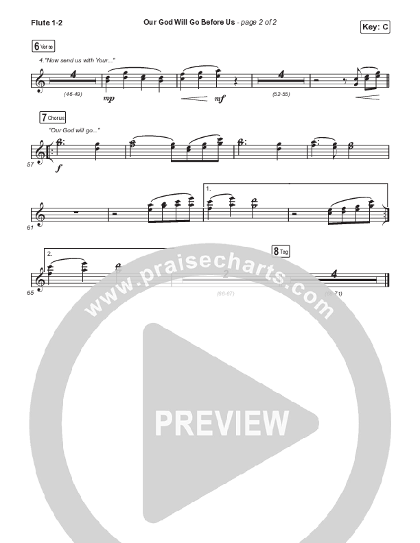 Our God Will Go Before Us (Choral Anthem SATB) Flute 1,2 (Keith & Kristyn Getty / Matt Boswell / Matt Papa / Arr. Mason Brown)