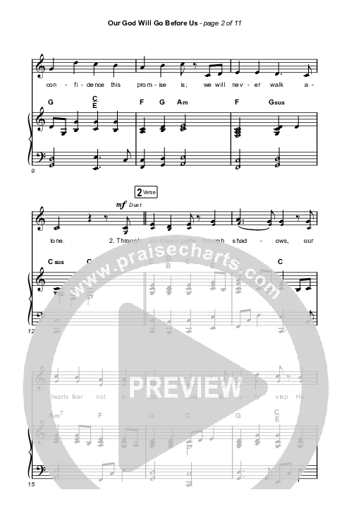 Our God Will Go Before Us (Choral Anthem SATB) Octavo (SATB & Pno) (Keith & Kristyn Getty / Matt Boswell / Matt Papa / Arr. Mason Brown)