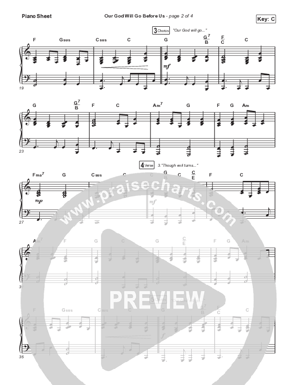 Our God Will Go Before Us (Choral Anthem SATB) Piano Sheet (Keith & Kristyn Getty / Matt Boswell / Matt Papa / Arr. Mason Brown)