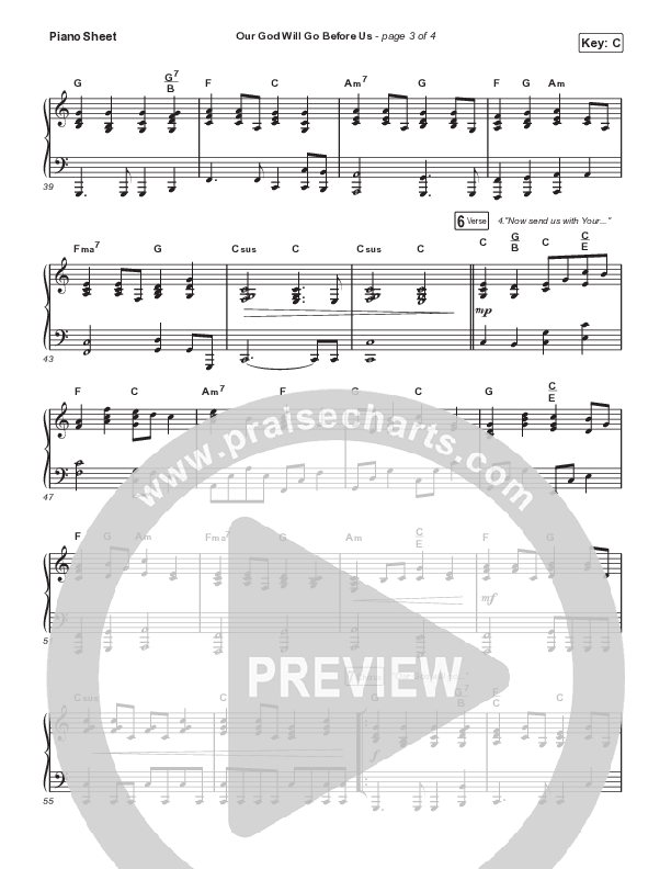Our God Will Go Before Us (Choral Anthem SATB) Piano Sheet (Keith & Kristyn Getty / Matt Boswell / Matt Papa / Arr. Mason Brown)