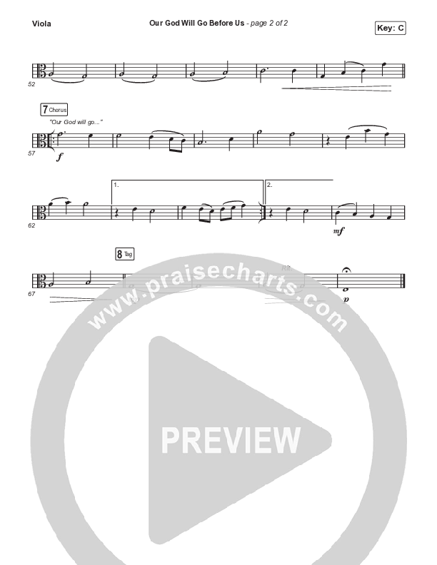 Our God Will Go Before Us (Choral Anthem SATB) Viola (Keith & Kristyn Getty / Matt Boswell / Matt Papa / Arr. Mason Brown)