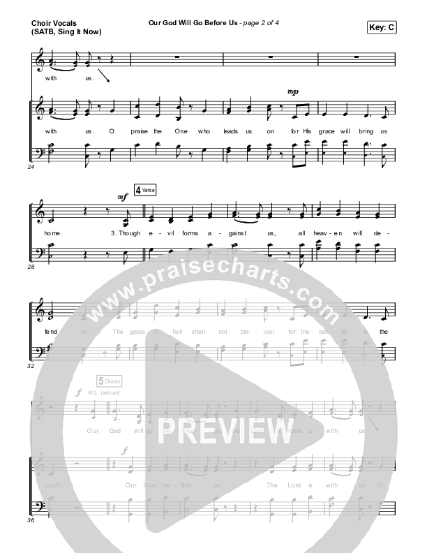 Our God Will Go Before Us (Sing It Now) Choir Sheet (SATB) (Keith & Kristyn Getty / Matt Boswell / Matt Papa / Arr. Mason Brown)