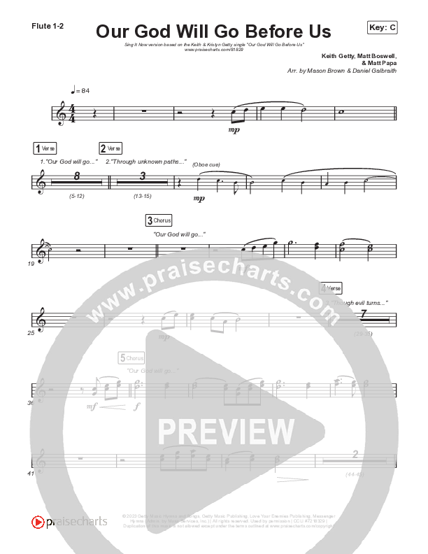 Our God Will Go Before Us (Sing It Now) Wind Pack (Keith & Kristyn Getty / Matt Boswell / Matt Papa / Arr. Mason Brown)