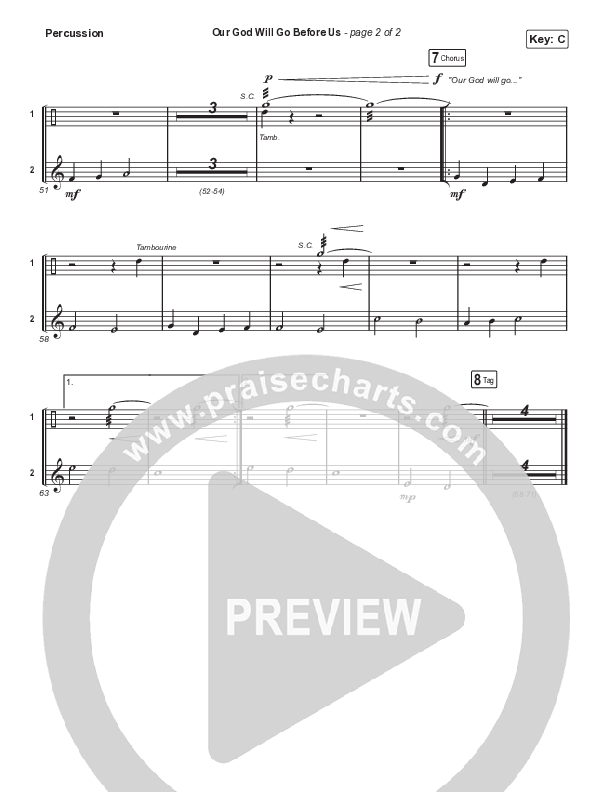 Our God Will Go Before Us (Sing It Now) Percussion (Keith & Kristyn Getty / Matt Boswell / Matt Papa / Arr. Mason Brown)