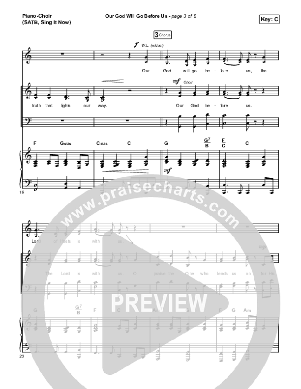 Our God Will Go Before Us (Sing It Now) Piano/Choir (SATB) (Keith & Kristyn Getty / Matt Boswell / Matt Papa / Arr. Mason Brown)