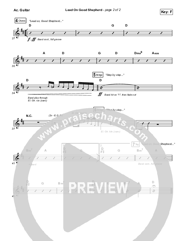 Lead On Good Shepherd Acoustic Guitar (Patrick Mayberry / Crowder)