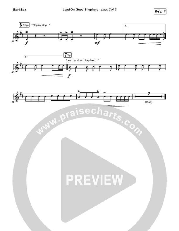 Lead On Good Shepherd Bari Sax (Patrick Mayberry / Crowder)