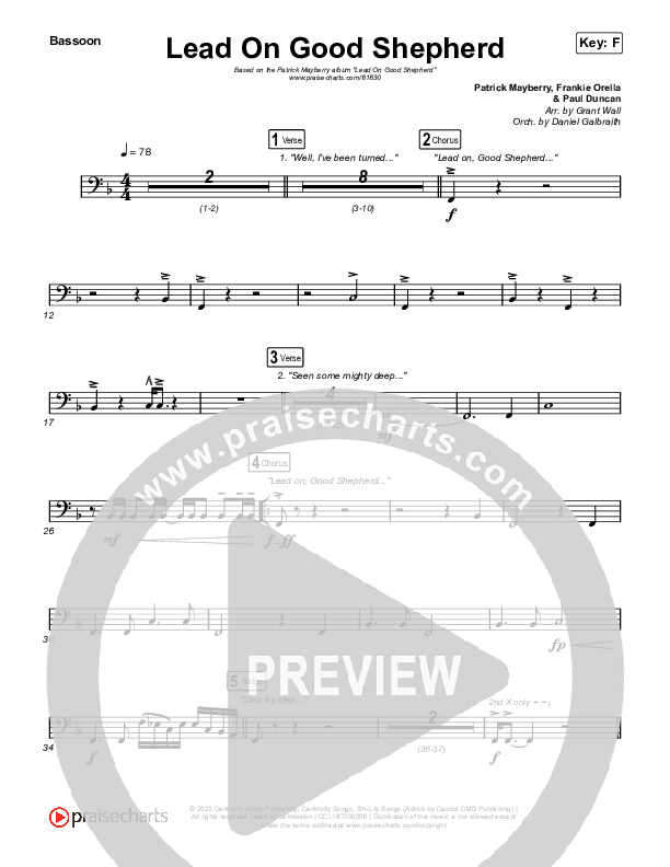 Lead On Good Shepherd Bassoon (Patrick Mayberry / Crowder)