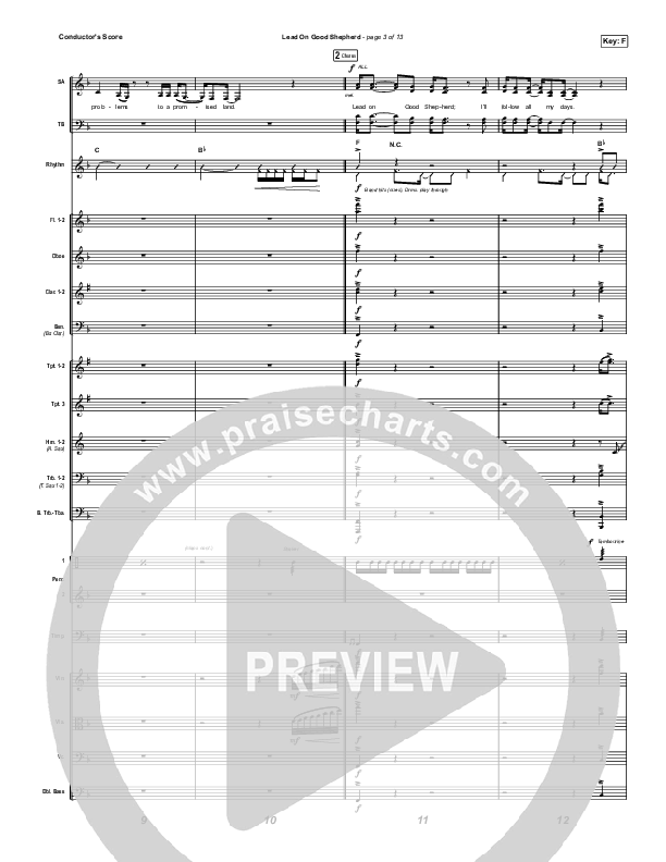 Lead On Good Shepherd Conductor's Score (Patrick Mayberry / Crowder)