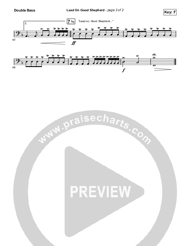 Lead On Good Shepherd (Choral Anthem SATB) String Bass (Patrick Mayberry / Crowder)