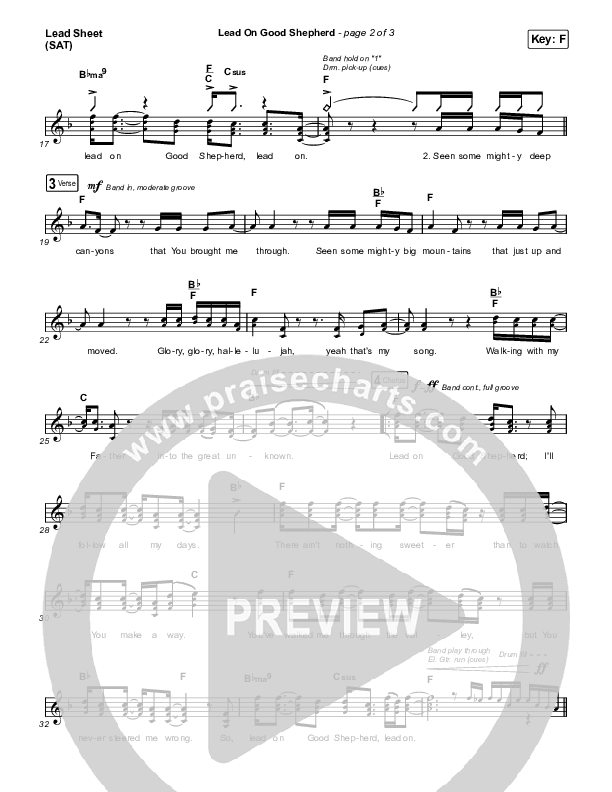 Lead On Good Shepherd Lead Sheet (SAT) (Patrick Mayberry / Crowder)