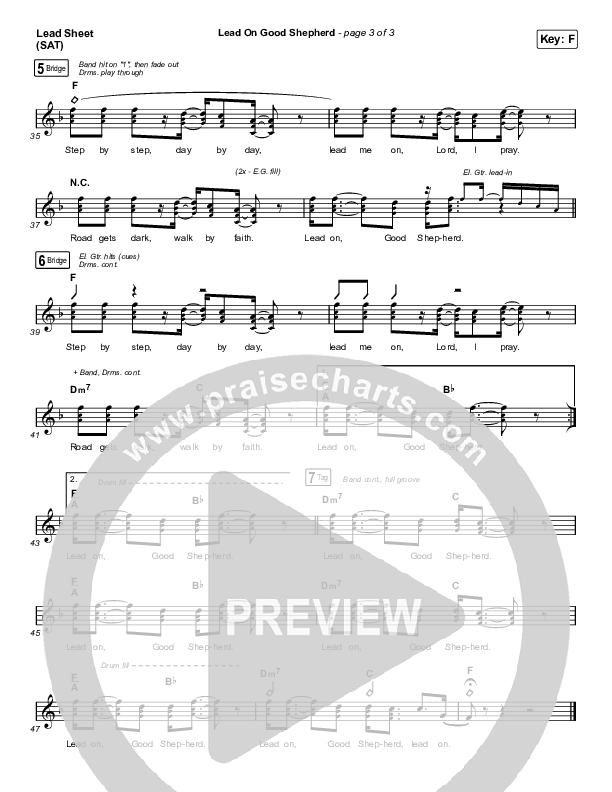 Lead On Good Shepherd Lead Sheet (SAT) (Patrick Mayberry / Crowder)