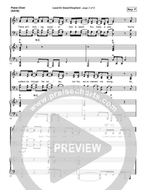 Lead On Good Shepherd Piano/Vocal Pack (Patrick Mayberry / Crowder)