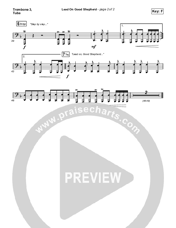 Lead On Good Shepherd Trombone 3/Tuba (Patrick Mayberry / Crowder)