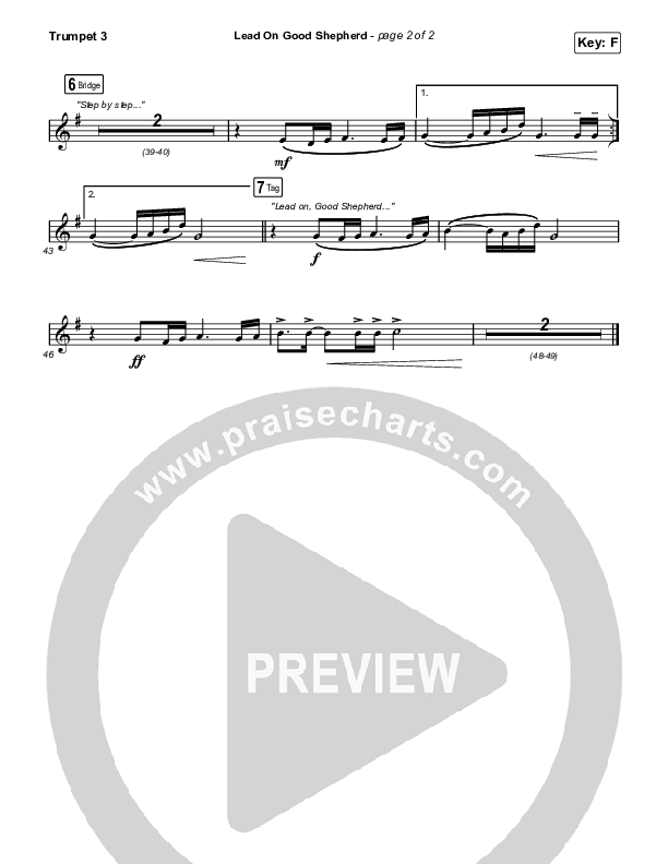 Lead On Good Shepherd Trumpet 3 (Patrick Mayberry / Crowder)