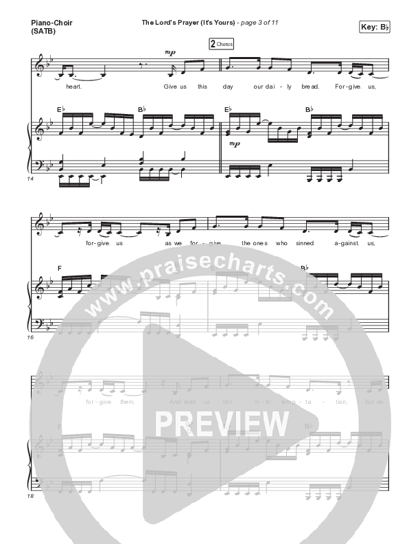 The Lord's Prayer (It's Yours) Piano/Vocal Pack (The Worship Initiative / Dinah Wright)