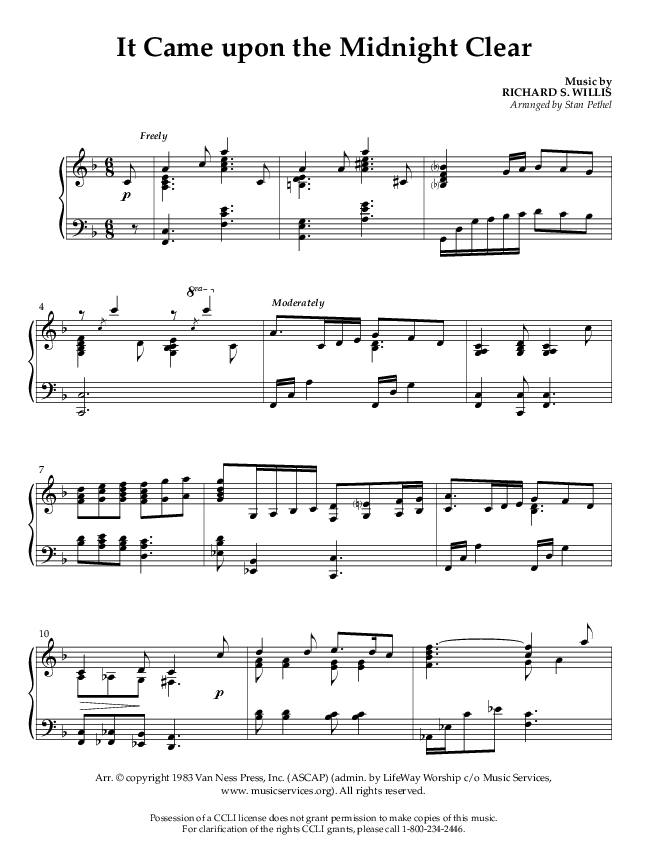 It Came Upon The Midnight Clear (Instrumental) Piano Solo (Life Worship / Arr. Stan Pethel)