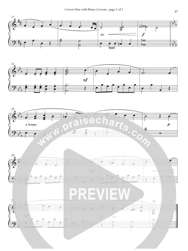 Crown Him With Many Crowns (Instrumental) Piano Solo (Lifeway Worship / Arr. Phillip Keveren)