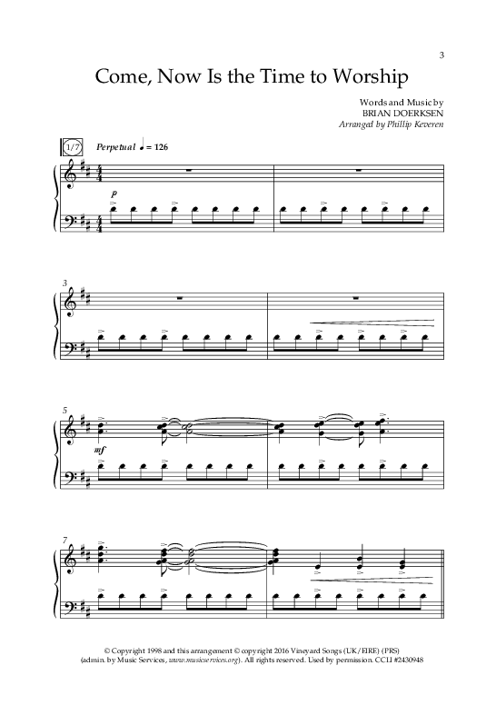 Come Now Is The Time To Worship (Choral Anthem SATB) Anthem (SATB/Piano) (Lifeway Choral / Arr. Phillip Keveren)
