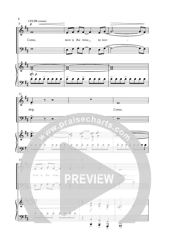Come Now Is The Time To Worship (Choral Anthem SATB) Anthem (SATB/Piano) (Lifeway Choral / Arr. Phillip Keveren)