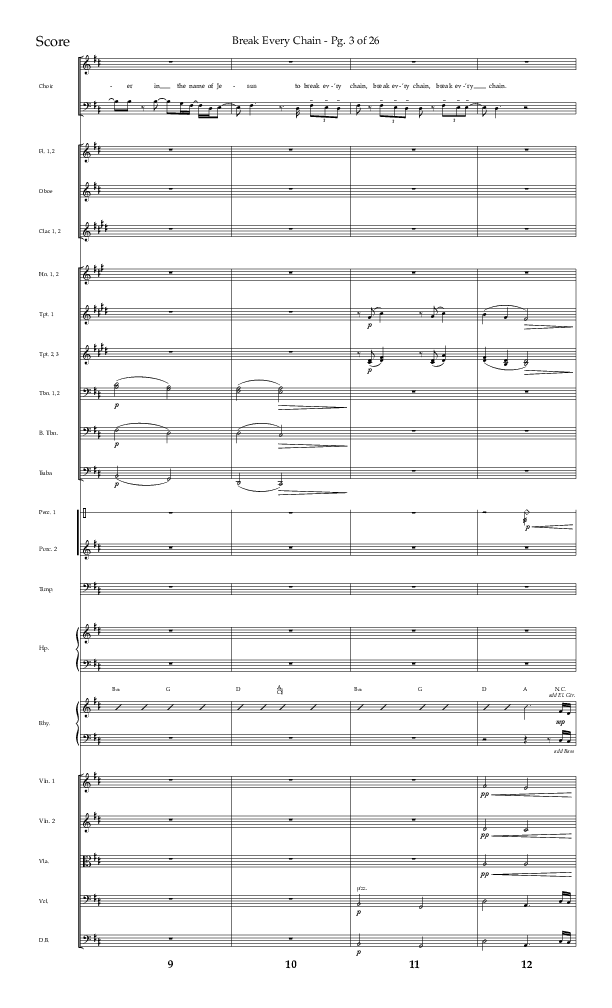 Break Every Chain (Choral Anthem SATB) Orchestration (Lifeway Choral / Arr. Joshua Spacht)