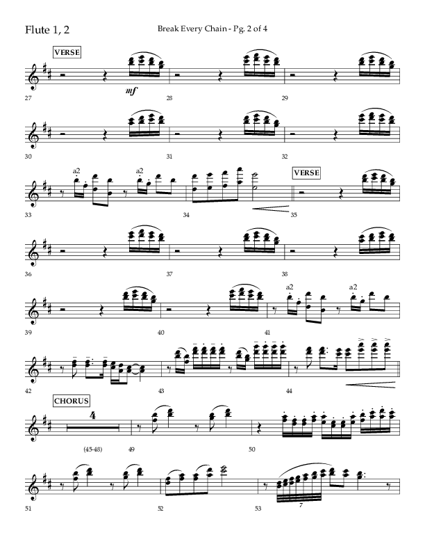 Break Every Chain (Choral Anthem SATB) Flute 1/2 (Lifeway Choral / Arr. Joshua Spacht)
