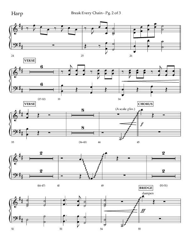 Break Every Chain (Choral Anthem SATB) Harp (Lifeway Choral / Arr. Joshua Spacht)