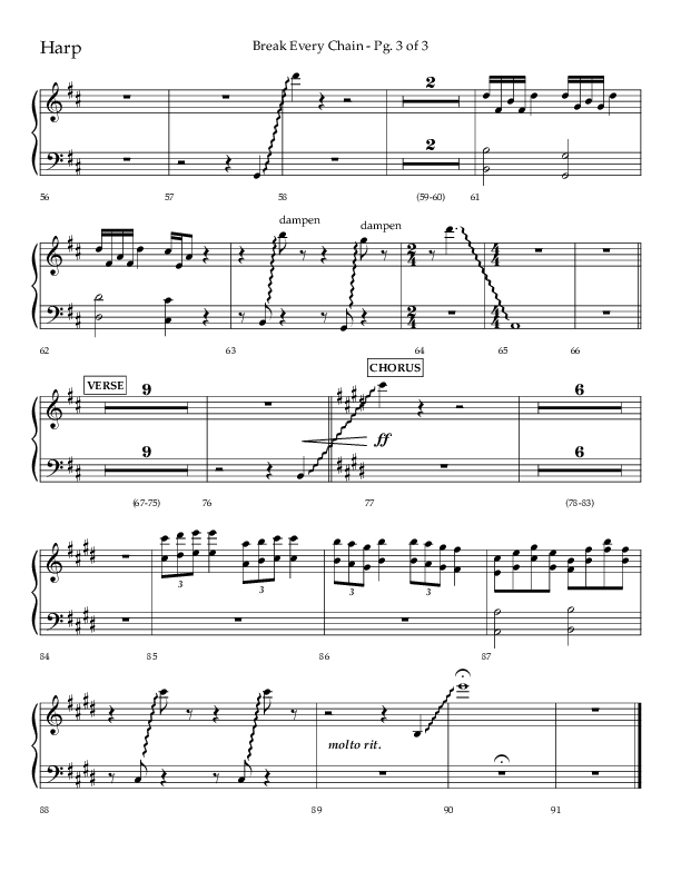 Break Every Chain (Choral Anthem SATB) Harp (Lifeway Choral / Arr. Joshua Spacht)