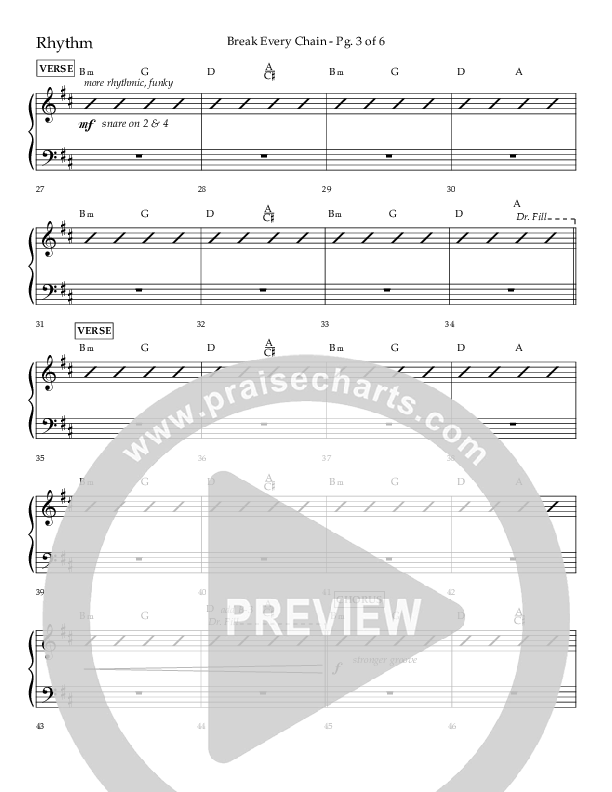 Break Every Chain (Choral Anthem SATB) Lead Melody & Rhythm (Lifeway Choral / Arr. Joshua Spacht)