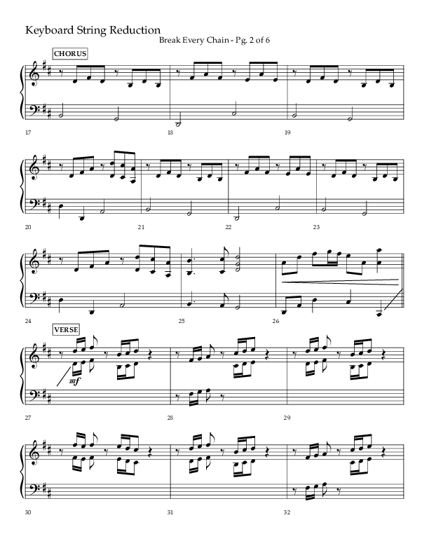 Break Every Chain (Choral Anthem SATB) String Reduction (Lifeway Choral / Arr. Joshua Spacht)