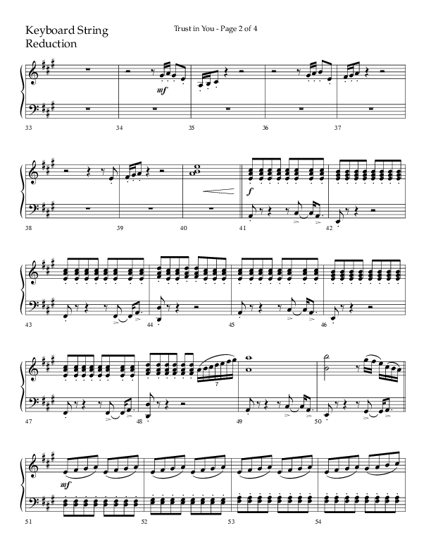 Trust In You (Choral Anthem SATB) String Reduction (Lifeway Choral / Arr. Bradley Knight)
