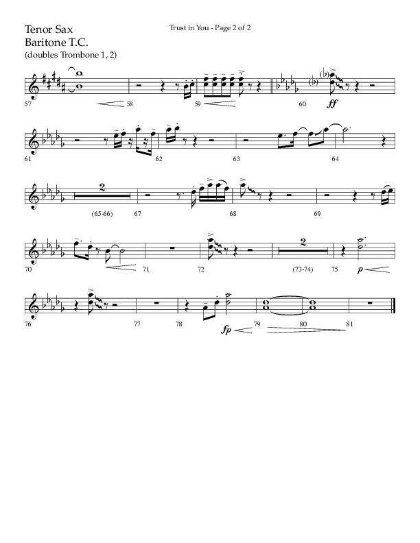 Trust In You (Choral Anthem SATB) Tenor Sax/Baritone T.C. (Lifeway Choral / Arr. Bradley Knight)