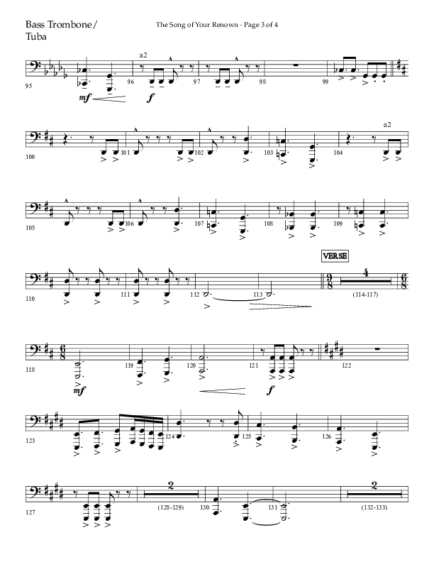 The Song Of Your Renown (Choral Anthem SATB) Orchestration (Lifeway Choral / Arr. Eric Belvin / Arr. John Bolin / Arr. Don Koch / Orch. Phillip Keveren / Orch. Danny Mitchell)